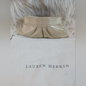 LAUREN MERKIN  leather clutch handbag